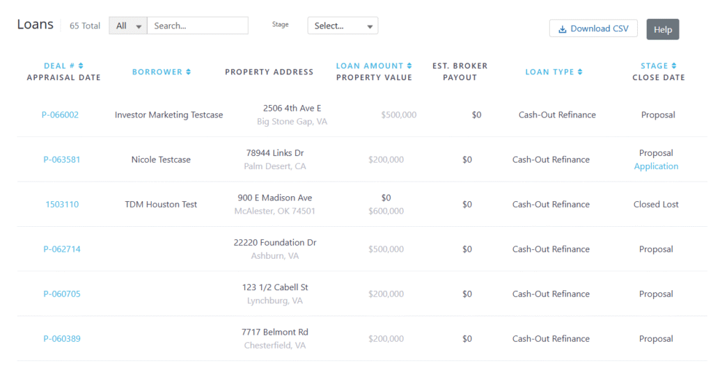 Visio Lending Broker Portal: How To Price, Track And Submit Deals Online 3 Dashboard ss