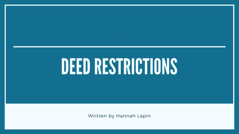 Deed Restrictions