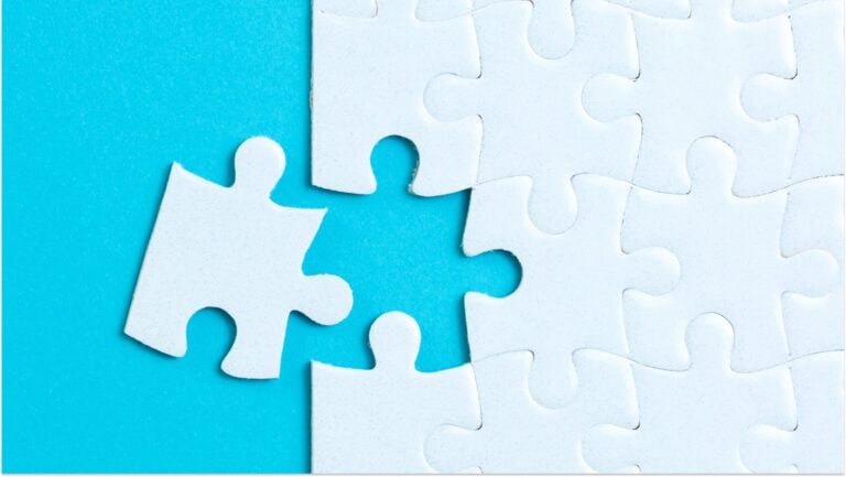 Puzzle piece broken out